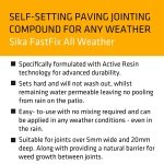 Sika – FastFix All Weather Self-Setting Paving Jointing Compound – Ready To Use – No Mixing Required – Dark Buff – 15kg – 21 sq. m - Image 6