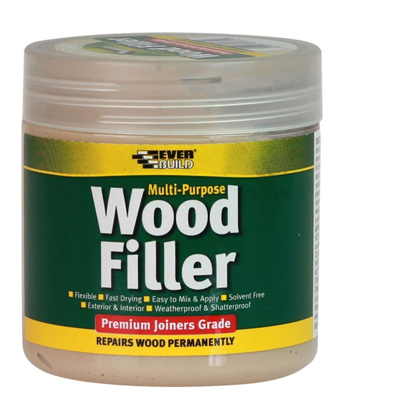 81xTJT8PklL.jpg Everbuild Multipurpose Wood Filler – Suitable For Indoor And Outdoor Use – Sandable – White – 250ml - Image 1