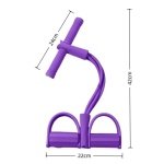 6 Tubes Foot Pedal Resistance Band, Sit up Exercise Equipment, Elastic Bands for Exercise, Foot Resistance Bands, Workout Bands, Exercises Equipment for Home Use (pink) - Image 2