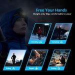 Babacom Head Torch, Rechargeable Super Bright LED Headlamp-250 Lm, Motion Sensor, IPX6 Waterproof, 5 Light Modes, Adjustable Angle & Strap, Led Head Torch for Running Camping Hiking Fishing - Image 2