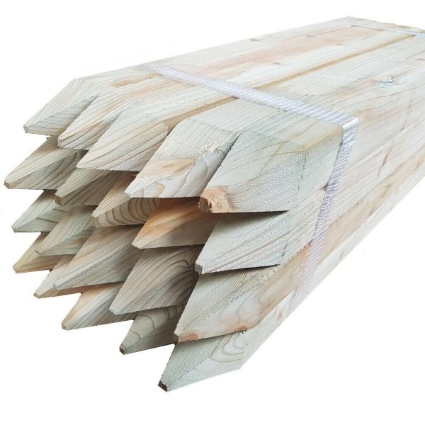 3ft x 10 Fence Post Garden Square Tree Stakes Tanalised Treated Timber ...