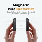 OCOOPA UT3 Lite Magnetic Hand Warmers Rechargeable 2 pack, Electric Handwarmers Ultra Thin Light Portable for Pocket Gloves,3 Levels Heat, Up to 8 hrs, UL Certified,Idea Tech Gifts for Men, Women - Image 5