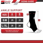 Stealth Sports Ankle Support |Durable Compression Ankle Support for MMA, Muay Thai, Kickboxing, and Gym Training | Flexible, Breathable, and Non-Slip Design for Maximum Stability (Black, L/XL) - Image 2