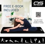 Yoga Mat Exercise NBR Fitness foam mat Extra Thick Non-Slip Large Padded High Density ideal for HiiT Pilates gymnastics mats Fitness & Workout with Free Carry Strap (Black) - Image 3