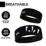 Eono Elastic Sports Headband 2Pack Unisex High Absorption Sweat Band Hair Band for Running, Fitness, Tennis & Outdoor Activities - Image 5