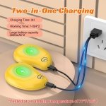 2-Pack Rechargeable Hand Warmers, FANDLISS USB Electric Magnetic Handwarmers with an 8000mAh High-Performance Battery and 3 Temperature Settings,Suitable for Outdoor, Skiing,Camping,Unisex, Yellow - Image 6