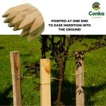 3ft x 10 Fence Post Garden Square Tree Stakes Tanalised Treated Timber Fence Posts 45mm x 45mm Planed All Round Wooden Stakes Durable Outdoor Garden Fencing Supports Pressure Treated Timber Posts - Image 5