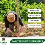 3ft x 10 Fence Post Garden Square Tree Stakes Tanalised Treated Timber Fence Posts 45mm x 45mm Planed All Round Wooden Stakes Durable Outdoor Garden Fencing Supports Pressure Treated Timber Posts - Image 2