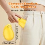2-Pack Rechargeable Hand Warmers, FANDLISS USB Electric Magnetic Handwarmers with an 8000mAh High-Performance Battery and 3 Temperature Settings,Suitable for Outdoor, Skiing,Camping,Unisex, Yellow - Image 4
