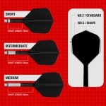 Target Darts K-Shift No.6 Integrated Flights & Shafts | K Shift No.6 Flight & Shaft System, Black – K-Flex Medium Shift Spin Base, Professional Dart Accessories - Image 3