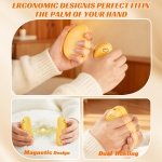 2-Pack Rechargeable Hand Warmers, FANDLISS USB Electric Magnetic Handwarmers with an 8000mAh High-Performance Battery and 3 Temperature Settings,Suitable for Outdoor, Skiing,Camping,Unisex, Yellow - Image 7