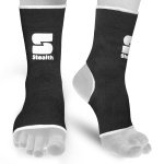 Stealth Sports Ankle Support |Durable Compression Ankle Support for MMA, Muay Thai, Kickboxing, and Gym Training | Flexible, Breathable, and Non-Slip Design for Maximum Stability (Black, L/XL)
