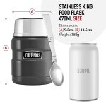 Thermos Stainless King Food Flask, 470ml Capacity - Sleek Multi- Purpose Flask for Daily Food Prep - Durable Stainless Steel with Classic Red Finish - Ideal for On-the-Go Meals & Drinks - Image 2