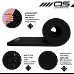Yoga Mat Exercise NBR Fitness foam mat Extra Thick Non-Slip Large Padded High Density ideal for HiiT Pilates gymnastics mats Fitness & Workout with Free Carry Strap (Black) - Image 6