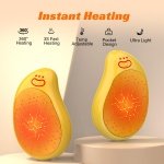 2-Pack Rechargeable Hand Warmers, FANDLISS USB Electric Magnetic Handwarmers with an 8000mAh High-Performance Battery and 3 Temperature Settings,Suitable for Outdoor, Skiing,Camping,Unisex, Yellow - Image 9