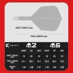 Target Darts K-Shift No.6 Integrated Flights & Shafts | K Shift No.6 Flight & Shaft System, Black – K-Flex Medium Shift Spin Base, Professional Dart Accessories - Image 2