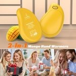 2-Pack Rechargeable Hand Warmers, FANDLISS USB Electric Magnetic Handwarmers with an 8000mAh High-Performance Battery and 3 Temperature Settings,Suitable for Outdoor, Skiing,Camping,Unisex, Yellow - Image 3