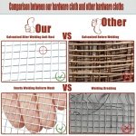 Galvanized Hardware Cloth 1/4 Inch 23 Gauge - 4" x 35ft Heavy Duty Welded Wire Mesh, Hot-Dip Galvanized After Welding for Durability - Chicken Fence, Garden Fencing, Rabbit Barrier, DIY Crafts - Image 5