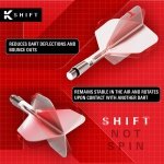 Target Darts K-Shift No.6 Integrated Flights & Shafts | K Shift No.6 Flight & Shaft System, Black – K-Flex Medium Shift Spin Base, Professional Dart Accessories - Image 6