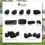 LSongSKY Patio Adirondack Chair Cover 2 Pack,Waterproof Heavy Duty Outdoor Chair Covers,Black (30W x 34D x 36H inches) - Image 9