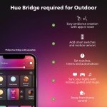 Philips Hue White & Colour Ambiance Discover Outdoor Floodlight, Smart Outdoor Lighting with App and Voice Command, Adjustable Garden Light - Image 8