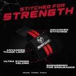 Beast Gear Weight Lifting Wrist Supports Wraps, 20" Cotton Wrist Straps Thumb Loop & One Size Fits All, Lifting Straps for Gym Fitness Training Workout - Image 6