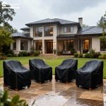 LSongSKY Patio Adirondack Chair Cover 2 Pack,Waterproof Heavy Duty Outdoor Chair Covers,Black (30W x 34D x 36H inches) - Image 4