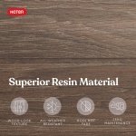 Keter Signature Everwood 30 Gallon Resin Outdoor Storage Box and Patio Furniture Side Table for Pool and Garden Accessories, Walnut - Image 6